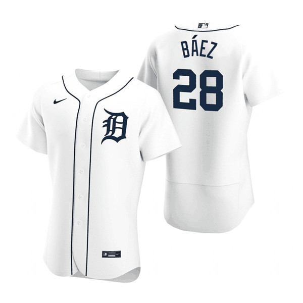 Detroit Tigers #28 Javier Báez White Flex Base Stitched Jersey - Zenithce