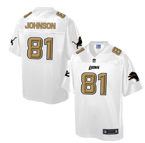 Lions #81 Calvin Johnson White Pro Line Fashion Game Nike Jersey - Zenithce