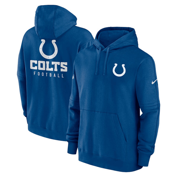 Indianapolis Colts Blue Sideline Club Fleece Pullover Hoodie - Zenithce