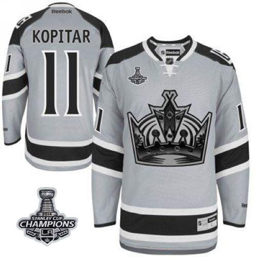 Kings #11 Anze Kopitar Grey 2014 Stadium Series Stanley Cup Champions Stitched Jersey - Zenithce