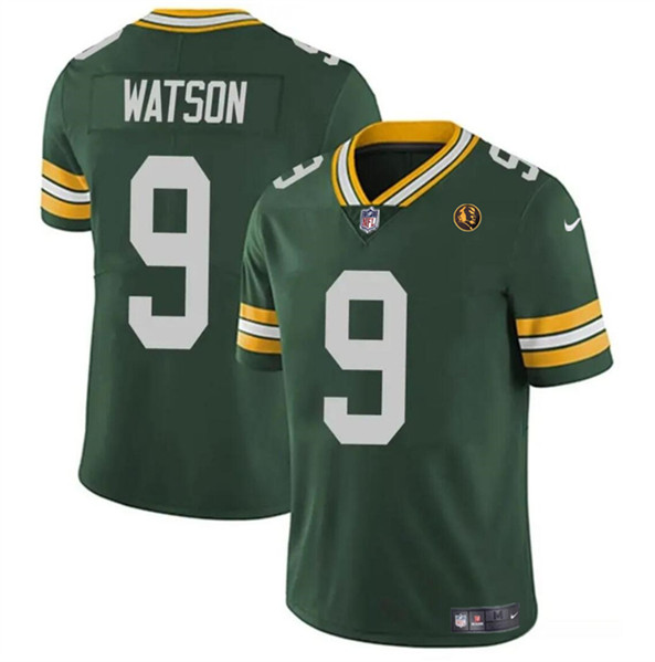 Green Bay Packers #9 Christian Watson Green With John Madden Patch Vapor Limited Throwback Stitched Jersey - Zenithce