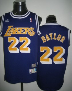 Los Angeles Lakers #22 Elgin Baylor Purple Swingman Throwback Jersey - Zenithce