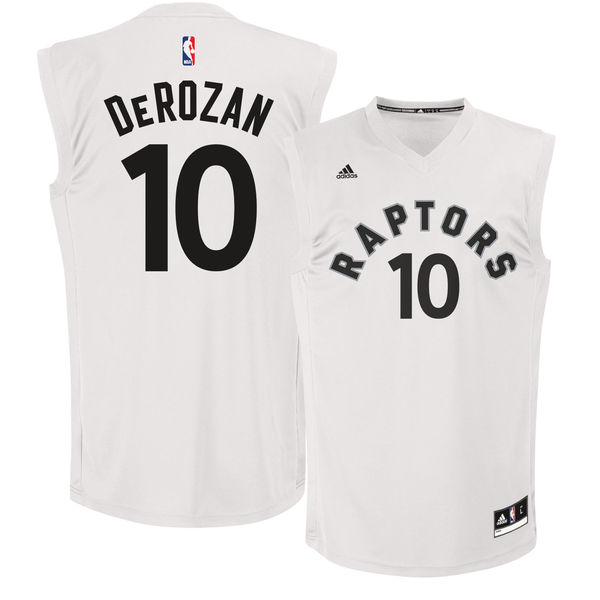Toronto Raptors 10 DeMar DeRozan White Fashion Replica Jersey - Zenithce