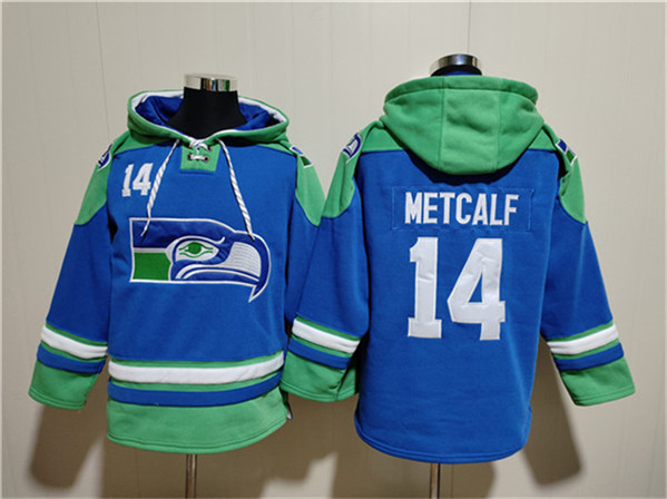 Seattle Seahawks #14 DK Metcalf Ageless Must-Have Lace-Up Pullover Hoodie - Zenithce
