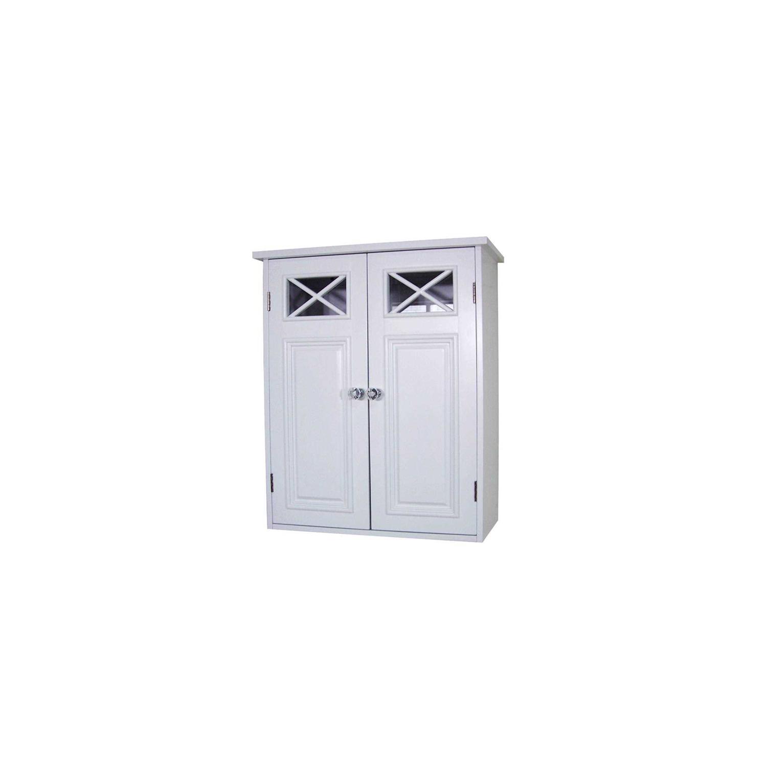 Teamson Home Dawson Removable Wooden Wall Cabinet with Cross Molding - Zenithce