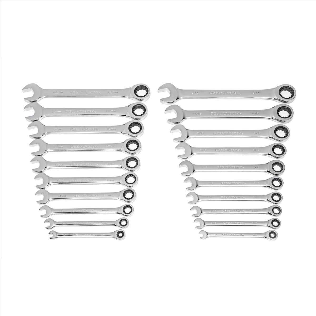 GearWrench SAE/Metric Combination Ratcheting Wrench Set - Zenithce