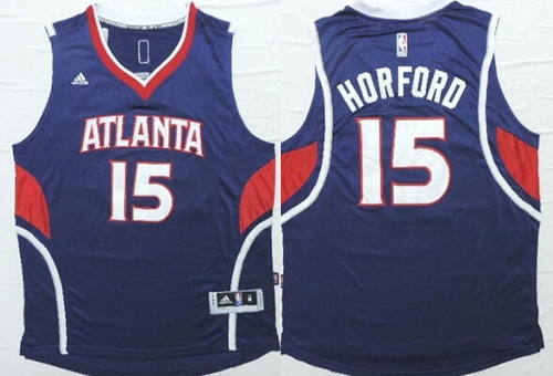 Atlanta Hawks #15 Al Horford Revolution 30 Swingman 2014 New Navy Blue Jersey - Zenithce