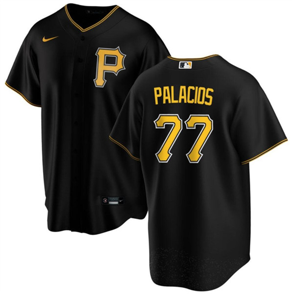Pittsburgh Pirates #77 Joshua Palacios Black Cool Base Stitched Jersey - Zenithce