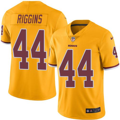 Redskins #44 John Riggins Gold Stitched Limited Rush Nike Jersey - Zenithce
