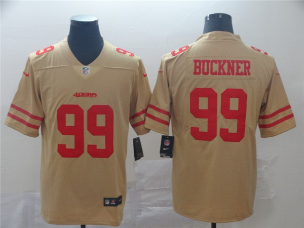 San Francisco 49ers #99 DeForest Buckner Gold Inverted Legend Stitched Jersey - Zenithce