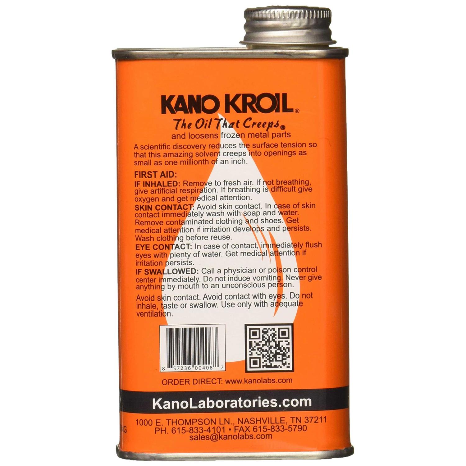 Kano Kroil 16.5 Oz. Penetrant Original Penetrating Oil Aerosol - Zenithce