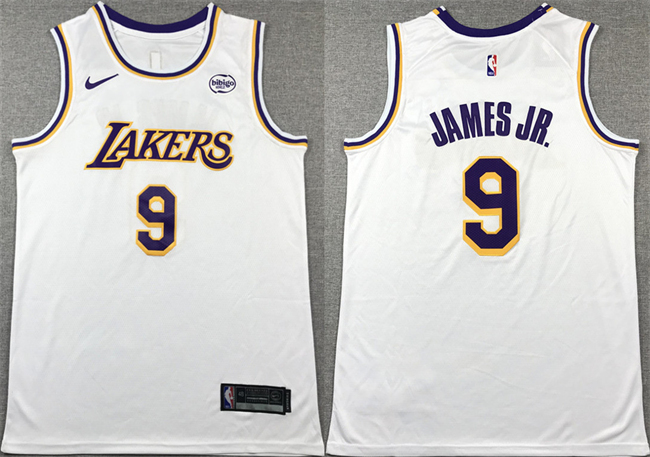 Los Angeles Lakers #9 Bronny James Jr. White 2024 Draft Icon Edition Stitched Jersey - Zenithce