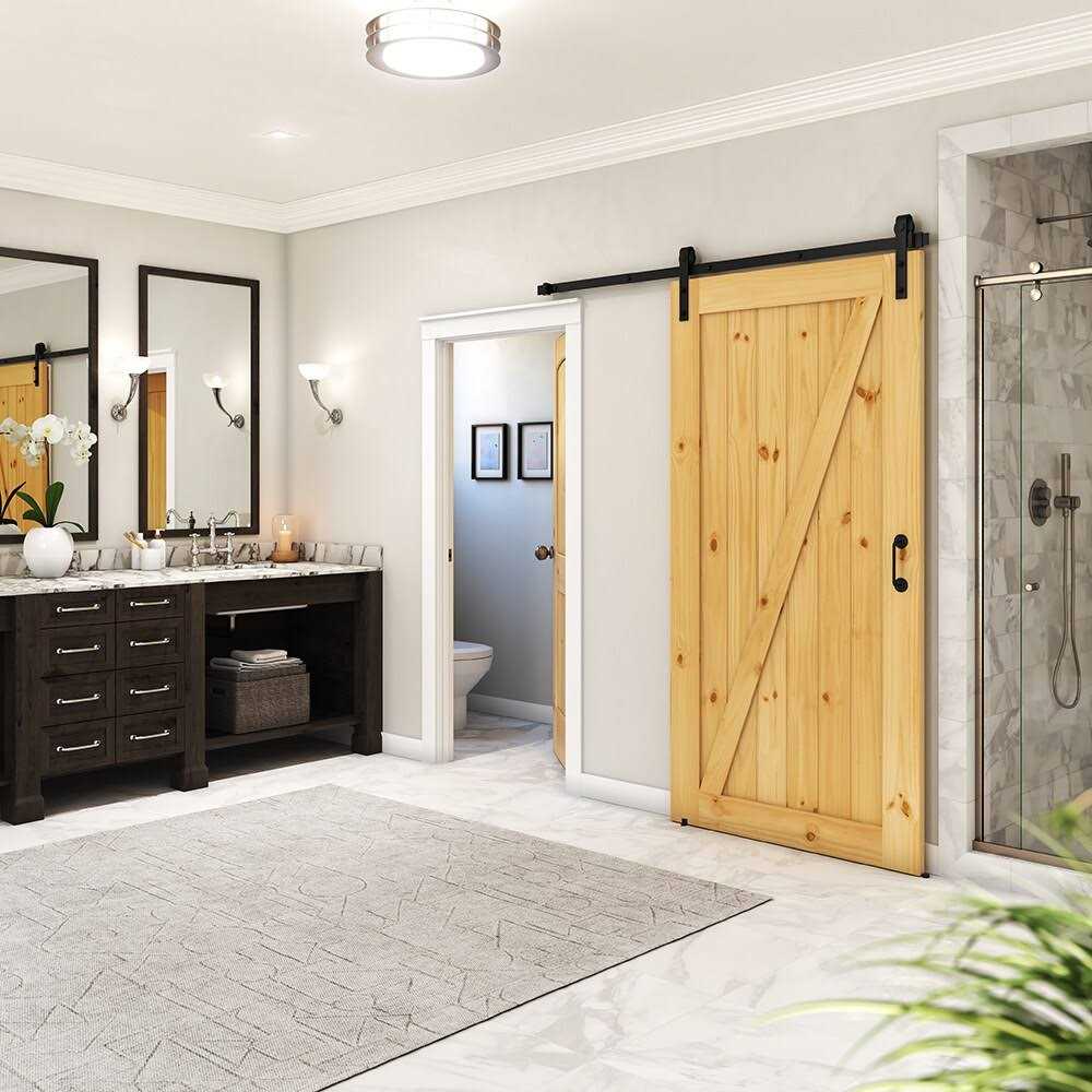 EightDoors Z-Shape Knotty Pine Barn Door Slab - Zenithce