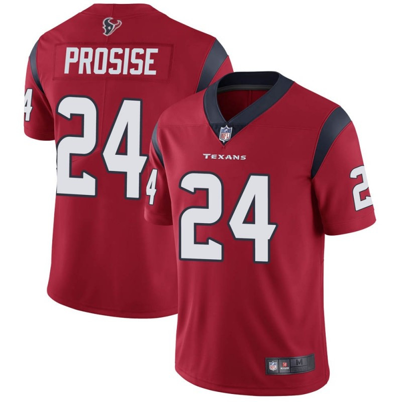 Houston Texans #24 C.J. Prosise New Red Vapor Untouchable Limited Stitched Jersey - Zenithce