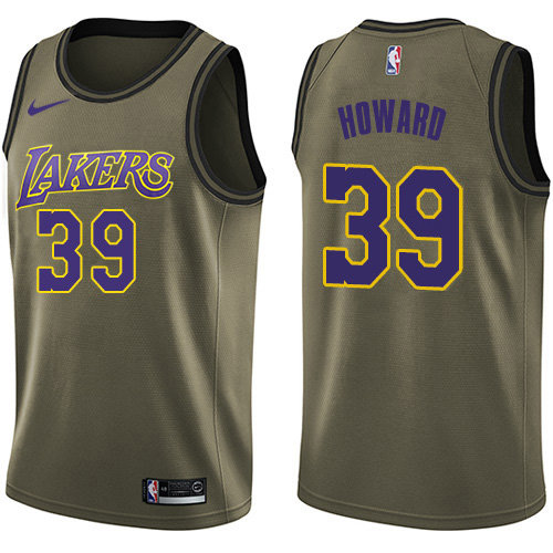 Lakers #39 Dwight Howard Green Swingman Salute to Service Jersey - Zenithce
