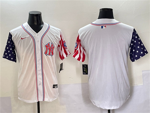 New York Yankees Blank White American Style Limited Stitched Jersey - Zenithce