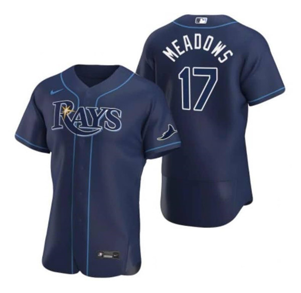 Tampa Bay Rays #17 Austin Meadows Navy Flex Base Stitched Jersey - Zenithce