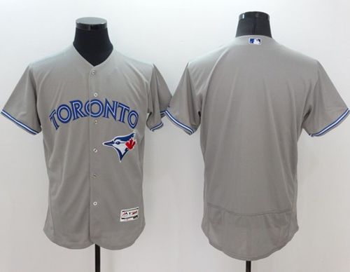Blue Jays Blank Grey Flexbase Authentic Collection Stitched Jersey - Zenithce