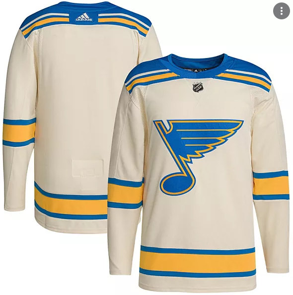 St. Louis Blues Blank Cream 2022 Winter Classic Stitched Jersey - Zenithce