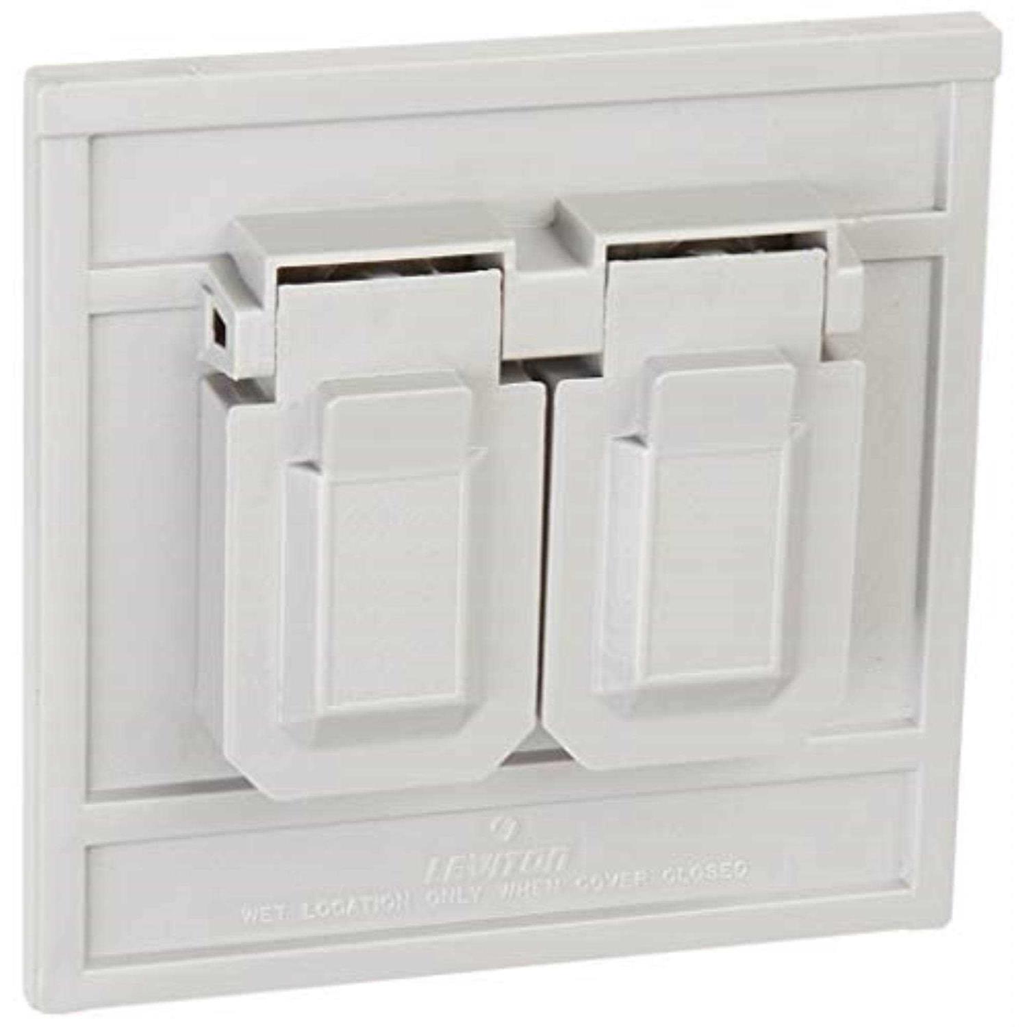 Leviton 4976-W 1-Gang Duplex Device Wallplate Cover - Zenithce