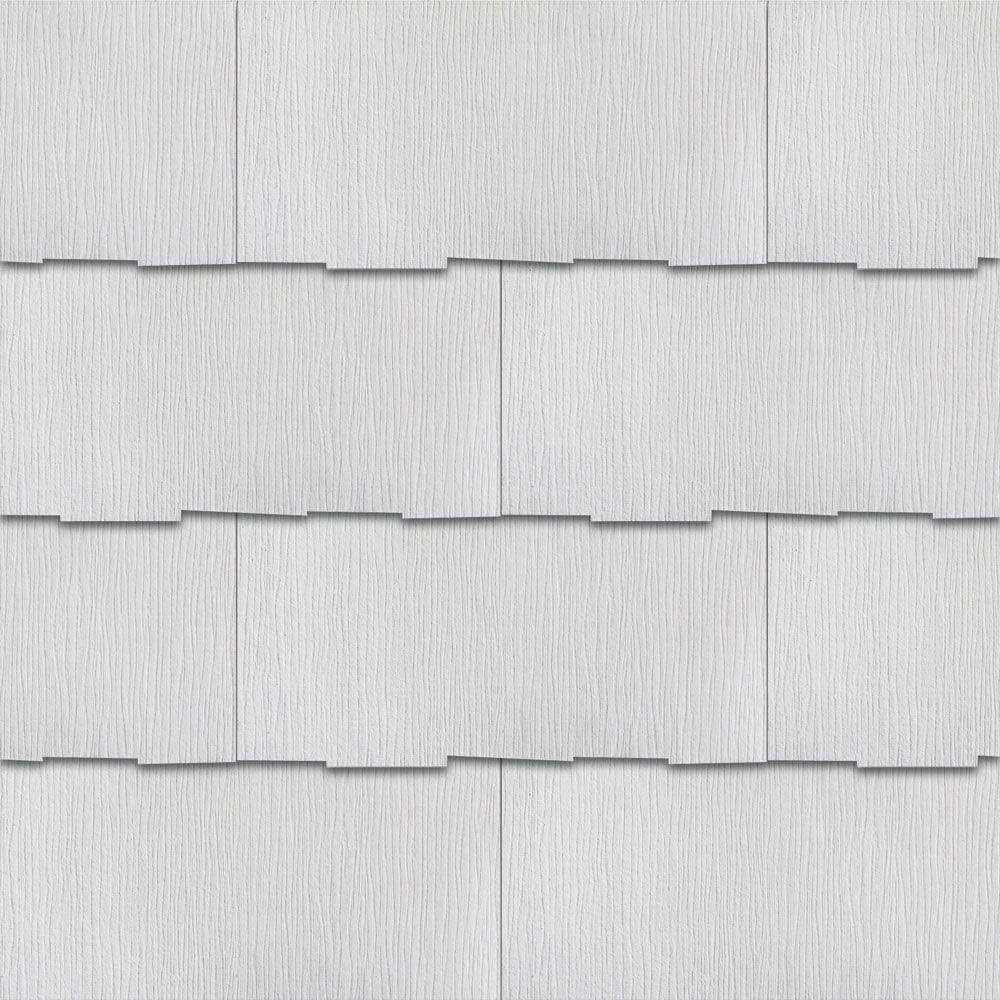 GAF WeatherSide Profile9 9 in. x 32 in. Fiber-Cement Siding Shingle (19-Bundle), White - Zenithce