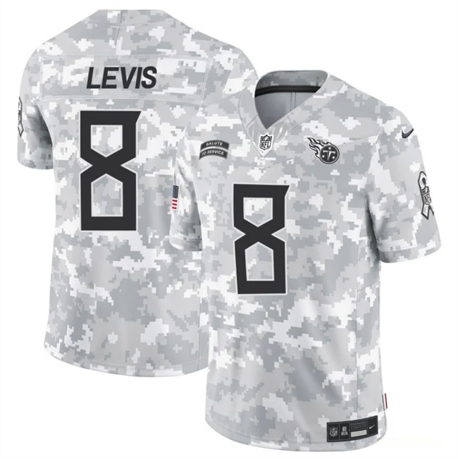 Tennessee Titans #8 Will Levis Arctic Camo 2024 F.U.S.E. Salute To Service Limited Stitched Jersey - Zenithce