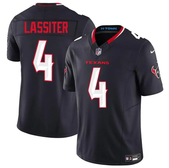 Houston Texans #4 Kamari Lassiter Navy 2025 F.U.S.E. Vapor Limited Football Stitched Jersey - Zenithce