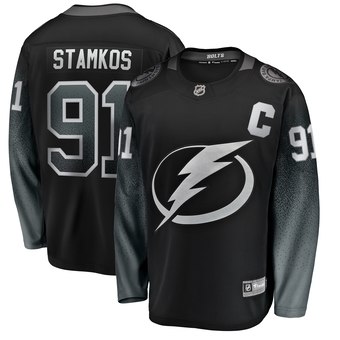 Tampa Bay Lightning #91 Steven Stamkos Black Stitched Jersey - Zenithce