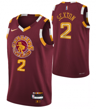 Cleveland Cavaliers #2 Collin Sexton 2021-2022 Red 75th Anniversary City Edition Swingman Stitched Jersey - Zenithce