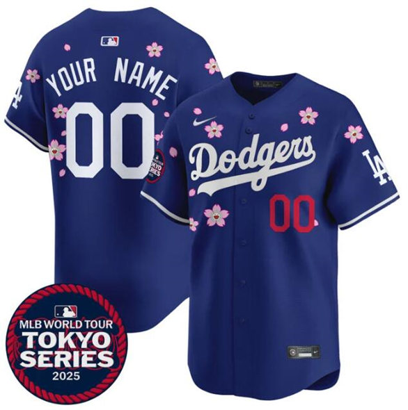 Los Angeles Dodgers Custom Royal 2025 Tokyo Series Limited Stitched Jersey - Zenithce
