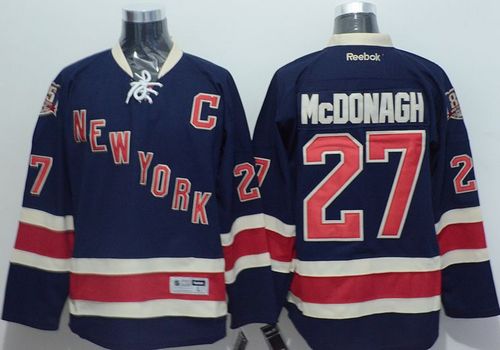 Rangers #27 Ryan McDonagh Navy Blue Stitched Jersey - Zenithce