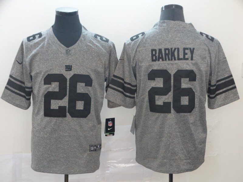New York Giants #26 Saquon Barkley Grey Limited Stitched Jersey - Zenithce
