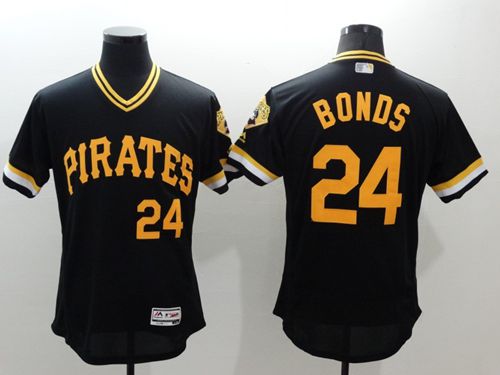 Pirates #24 Barry Bonds Black Flexbase Authentic Collection Cooperstown Stitched Jersey - Zenithce