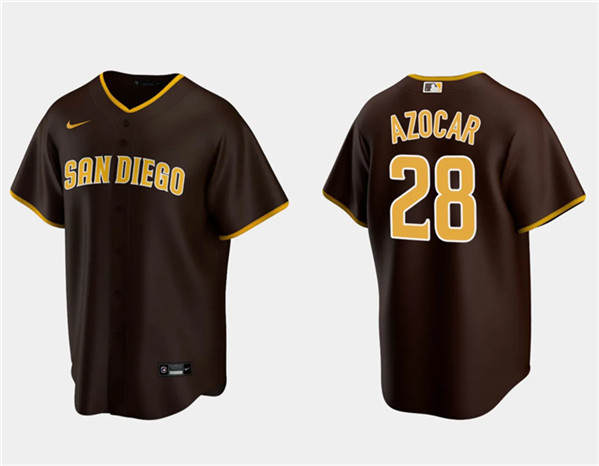 San Diego Padres #28 José Azocar Brown Cool Base Stitched Jersey - Zenithce