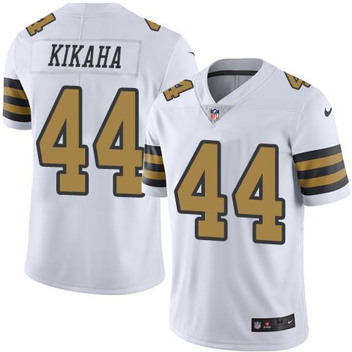 Saints #44 Hau'oli Kikaha White Stitched Limited Rush Nike Jersey - Zenithce