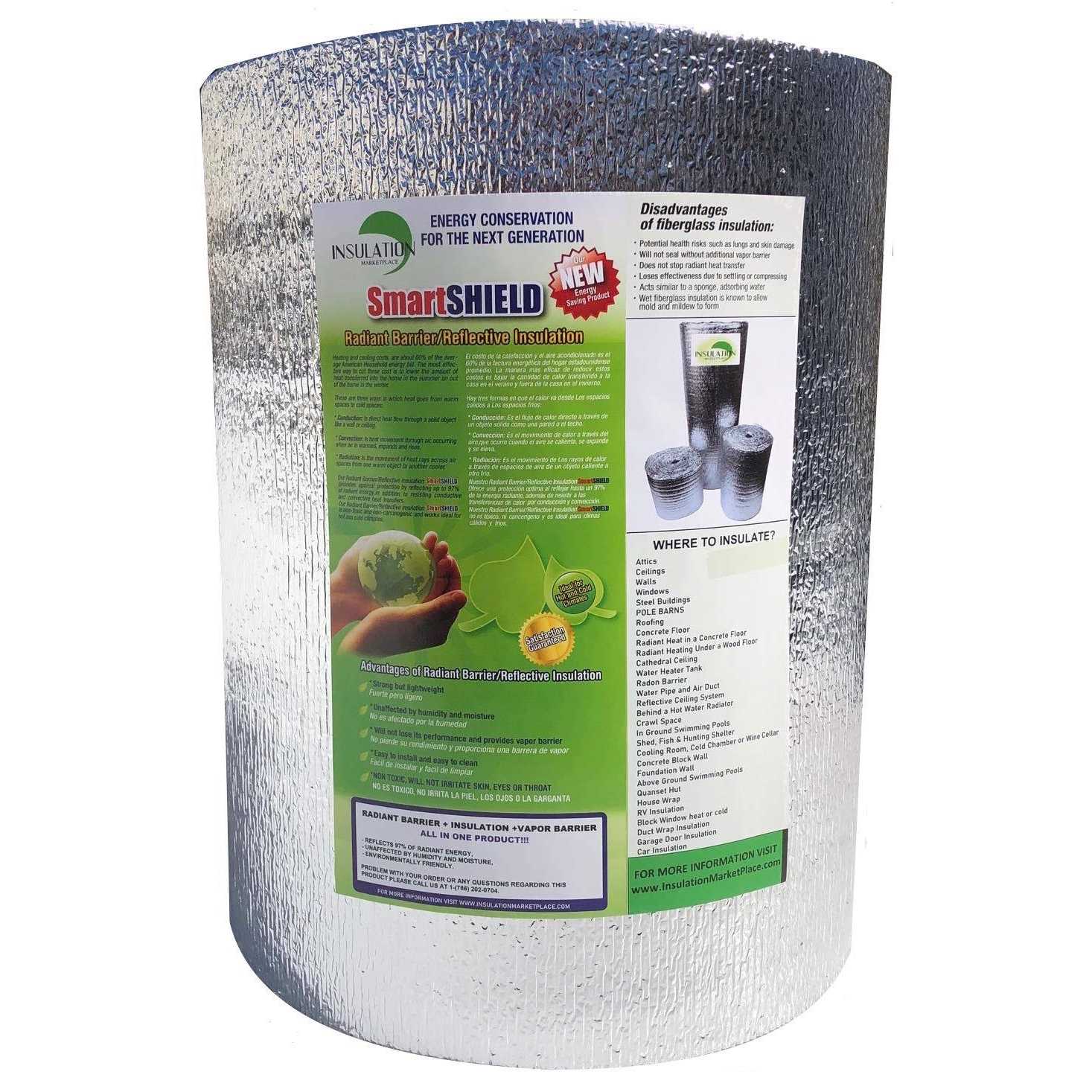 INSULATION MARKETPLACE Smartshield -5mm Reflective Insulation Roll Foam Core Radiant Barrier - Zenithce