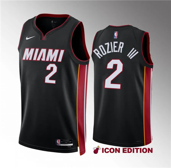 Miami Heat #2 Terry Rozier III Black Icon Edition Stitched Jersey - Zenithce