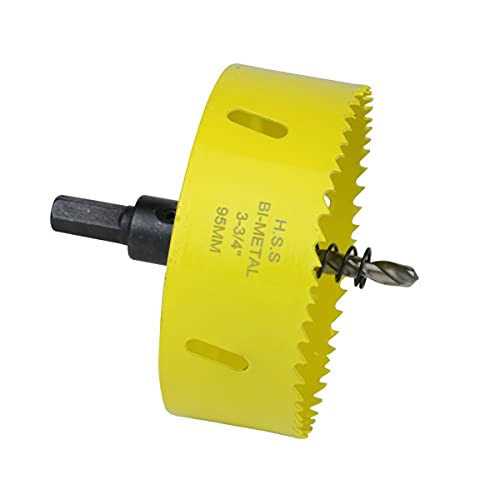 Hole Saw,HSS Bi-Metal Hole Cutter with Arbor Mandrel for Cutting Steel,Aluminium,Brass,Copper,Zinc,Tin,Wood - Zenithce