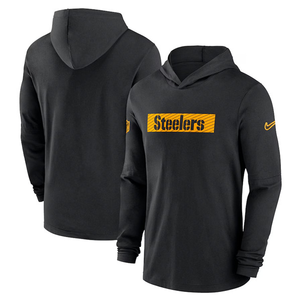 Pittsburgh Steelers Black Sideline Performance Hoodie - Zenithce