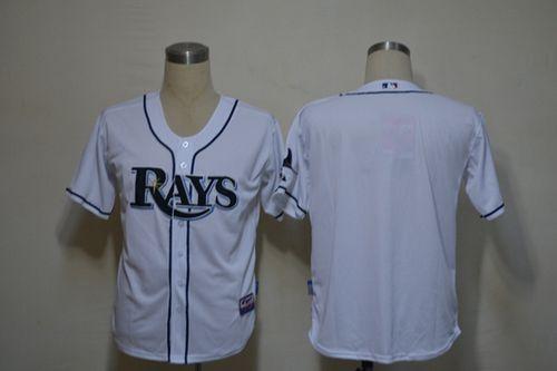 Rays Blank White Cool Base Stitched Jersey - Zenithce