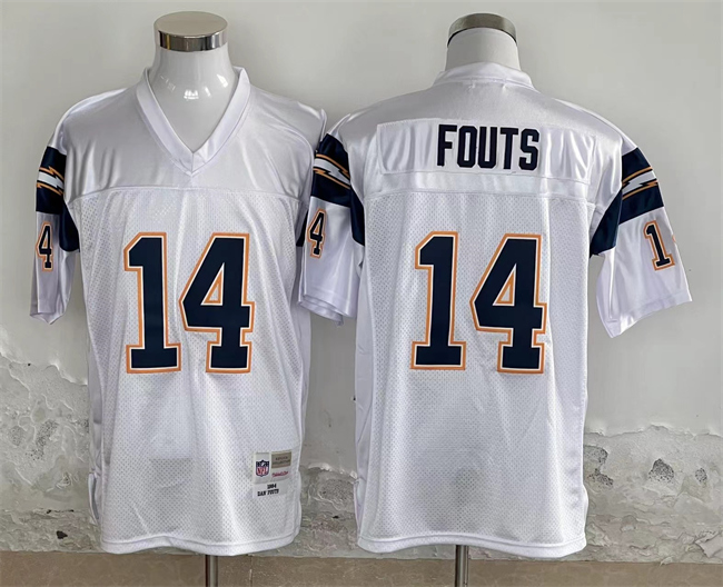 Los Angeles Chargers #14 Dan Fouts White Throwback Stitched Jersey - Zenithce