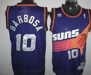 Phoenix Suns #10 Leandro Barbosa Purple Swingman Throwback Jersey - Zenithce