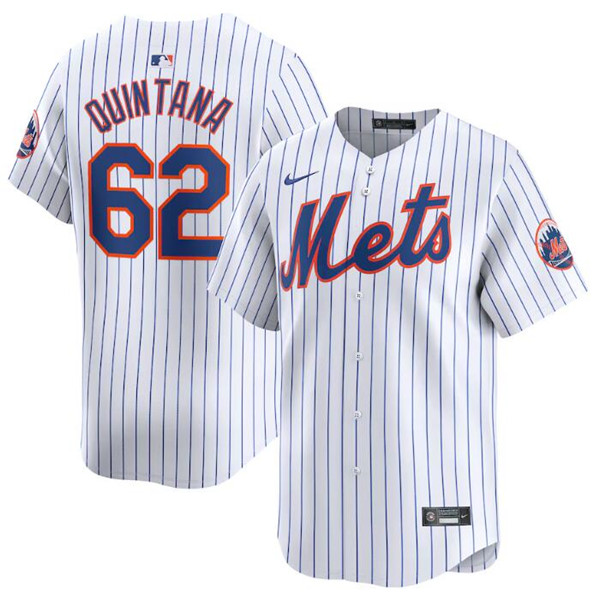 New York Mets #62 Jose Quintana White 2024 Home Limited Stitched Jersey - Zenithce