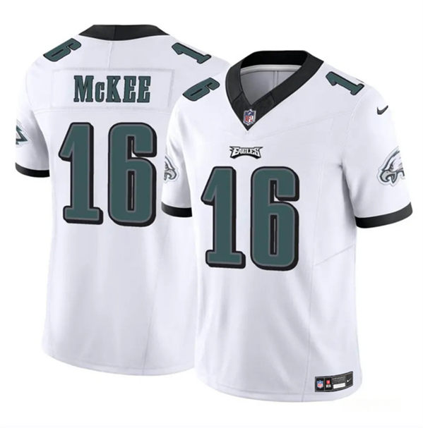 Philadelphia Eagles #16 Tanner McKee White 2024 F.U.S.E. Vapor Untouchable Limited Stitched Jersey - Zenithce