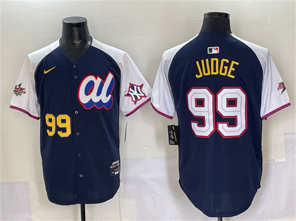 American League #99 Aaron Judge Navy Alternate 2025 All-Star Edition Limited Stitched Jersey - Zenithce