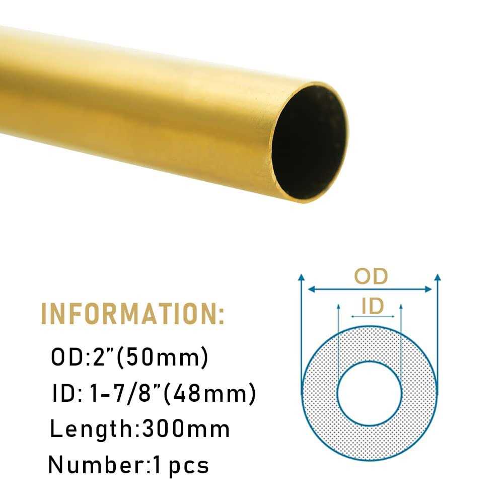 Tynulox H62 OD Brass Tube Wall × 300mm Length Brass Tubing Seamless Round Tubing - Zenithce