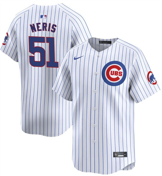 Chicago Cubs #51 Héctor Neris White Cool Base Stitched Jersey - Zenithce