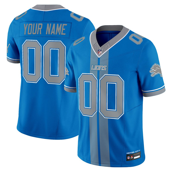 Detroit Lions Customized Blue 2025 F.U.S.E. 'Motor City Racing Edition' Vapor Limited Stitched Jersey - Zenithce