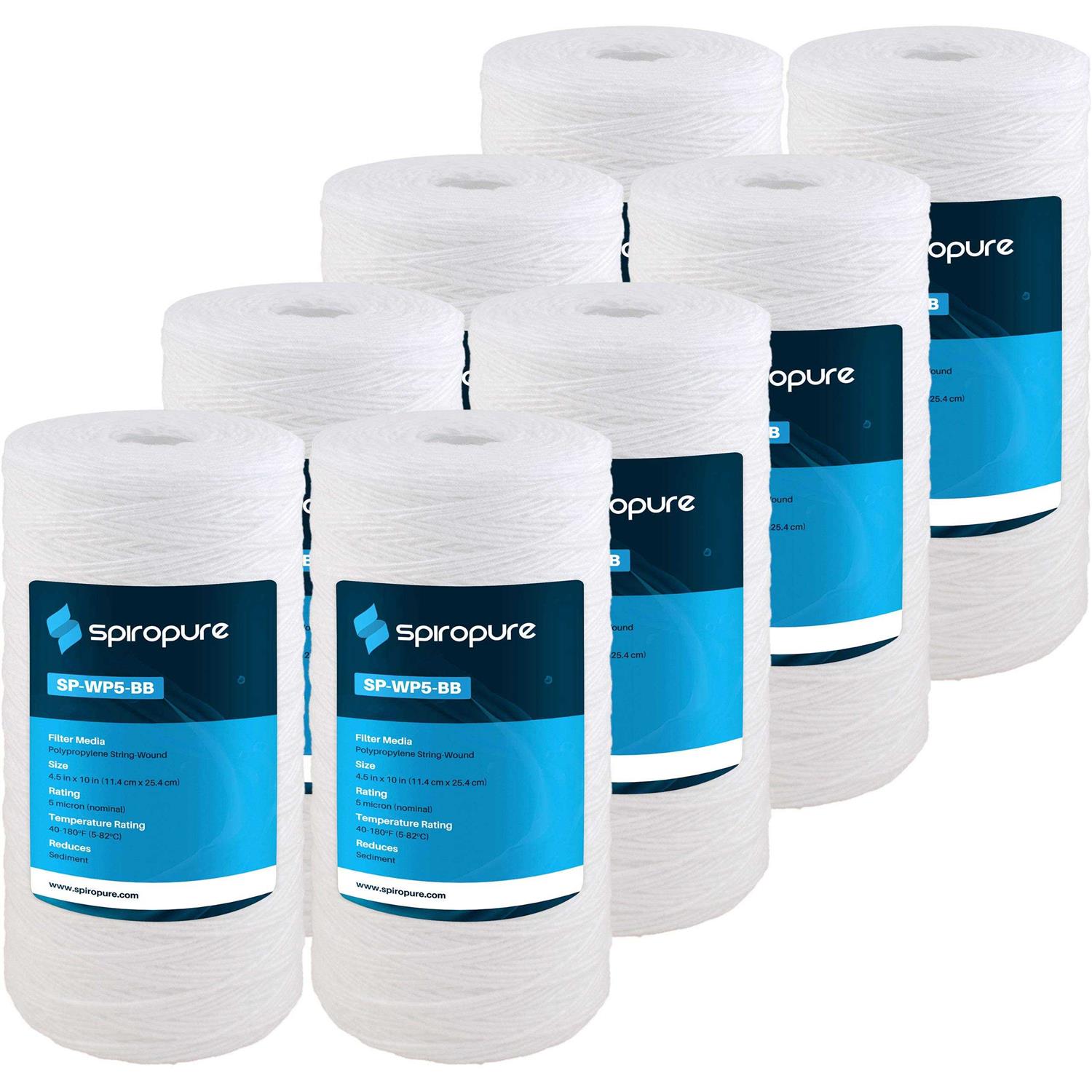 SpiroPure 10 x 4.5 inch Pleated Polyester Filter Cartridge - Zenithce