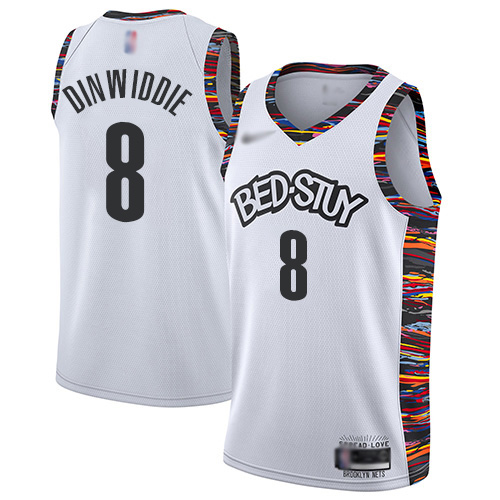 Brooklyn Nets #8 Spencer Dinwiddie White 2019-20 City Edition Jersey - Zenithce